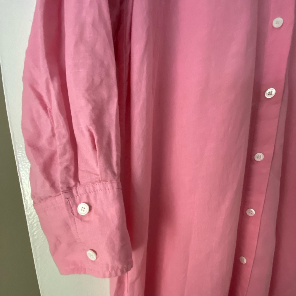 Zara pink linen tunic dress - Picture 2 of 4